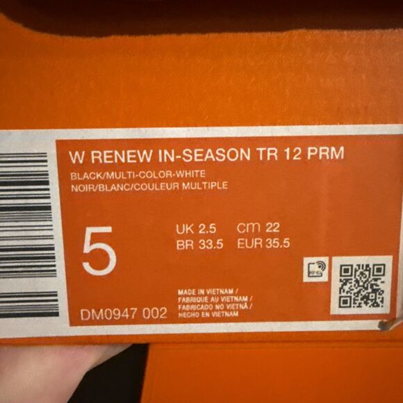Size 5 - Nike Renew In-Season TR 12 Black Iridescent W Dm0947 002 - Picture 5 of 5